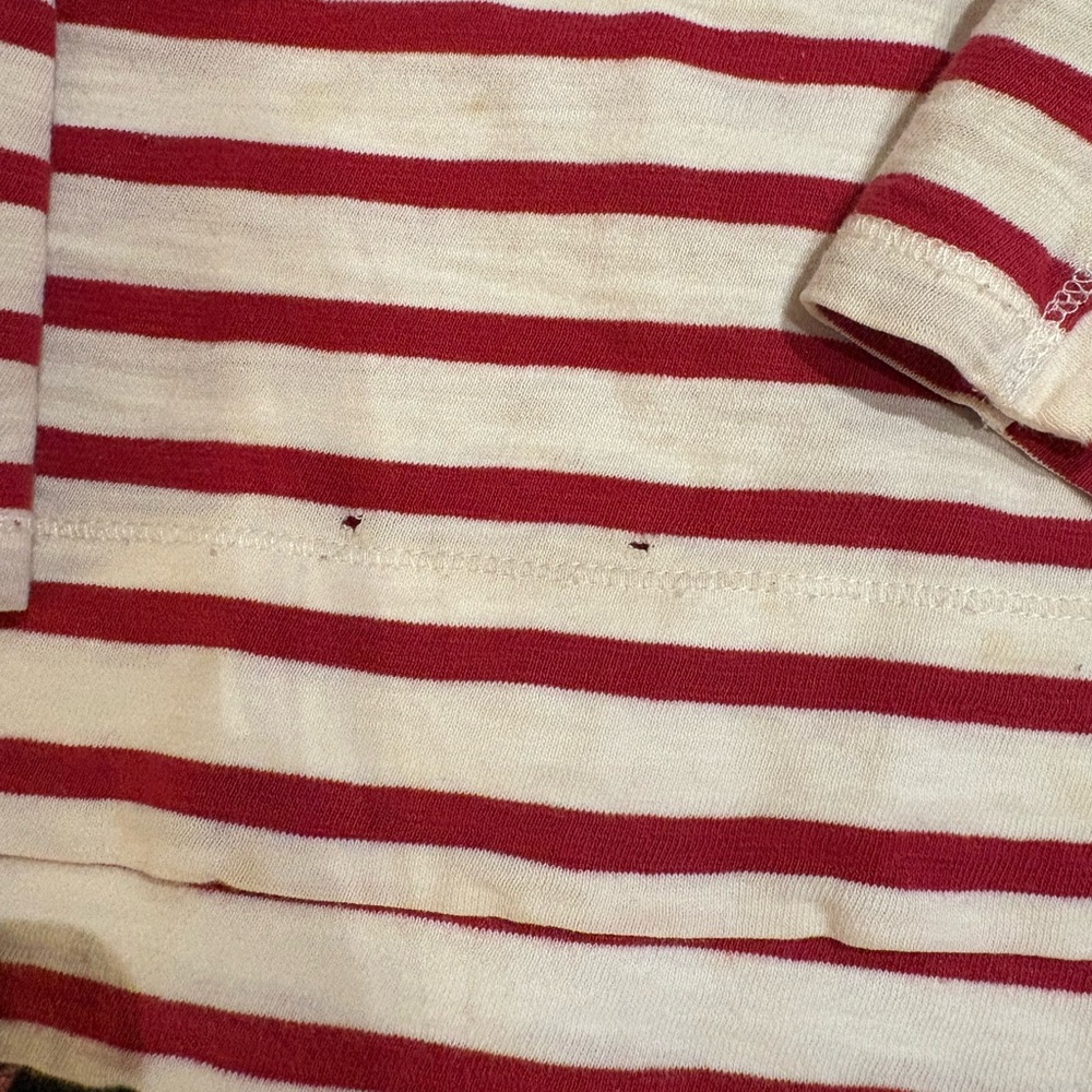 J.Crew Red & White Striped Long Sleeve Top - Picture 4 of 10